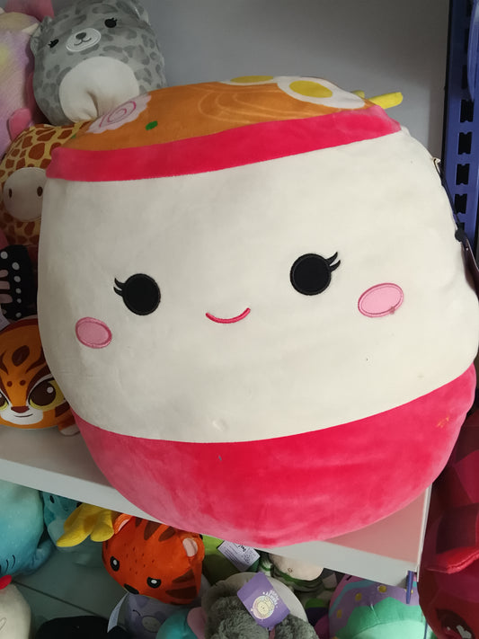Squishmallows plush toy featuring the character Raisy the Ramen.
