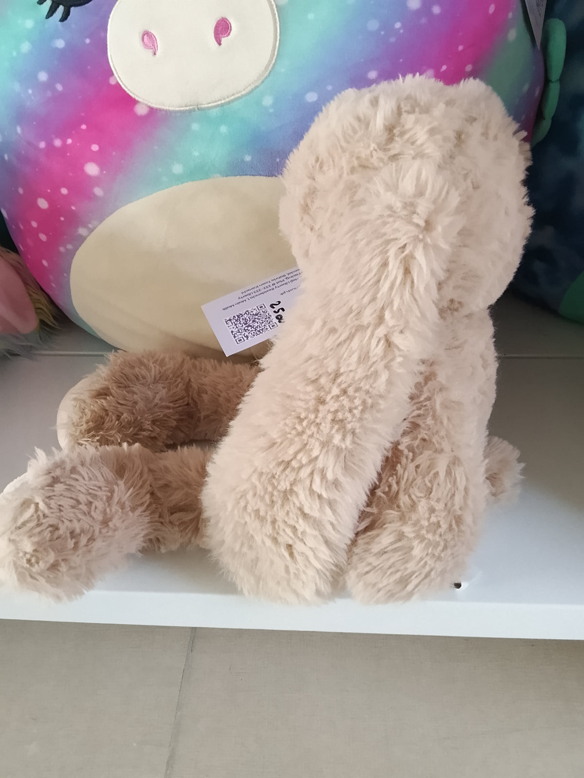 Brown bunny plush stuffed toy animal.