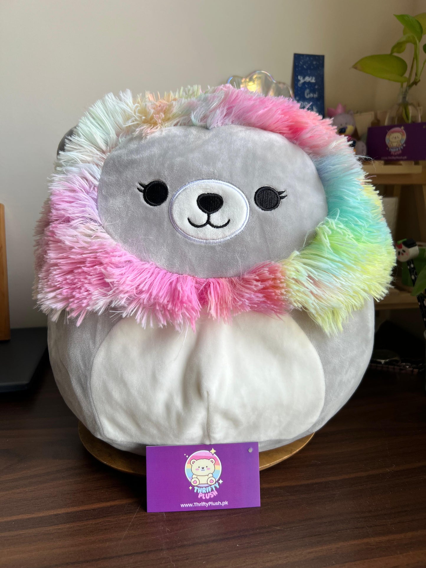 Squishmallows Original 8-Inch Leonari The Rainbow Lion - Official Jazwares Plush Squishy Lion Stuffed Animal Toy