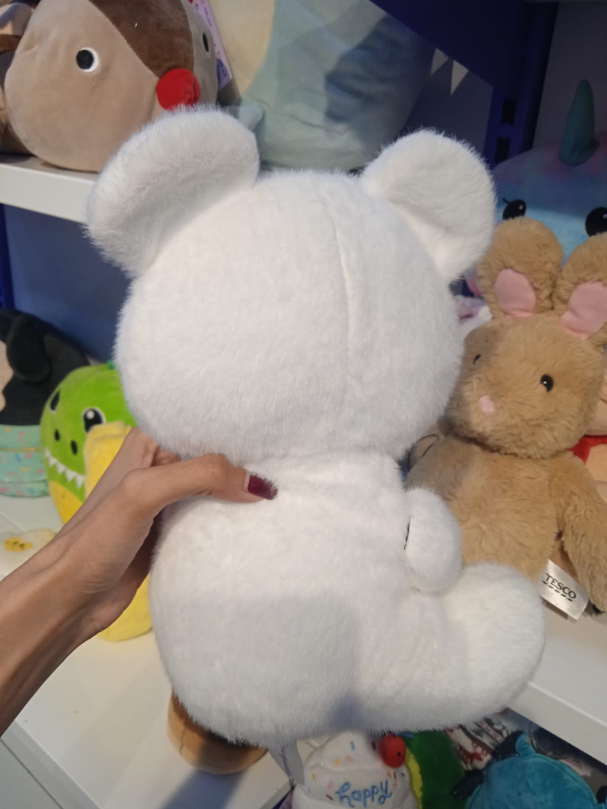 PeekaPets Peek-A-Boo White Bear Plush Toy