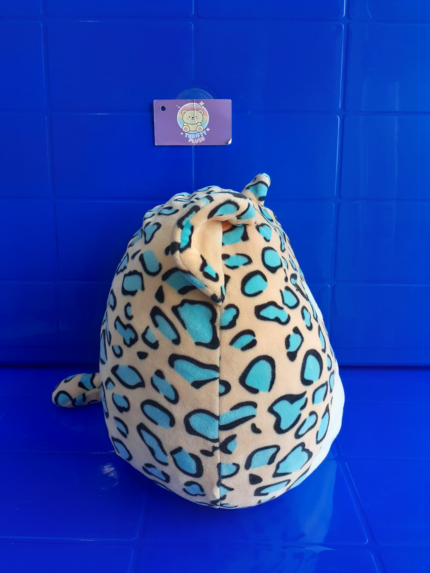 Squishmallows Plushie Toy, specifically Liv The Teal Leopard. 