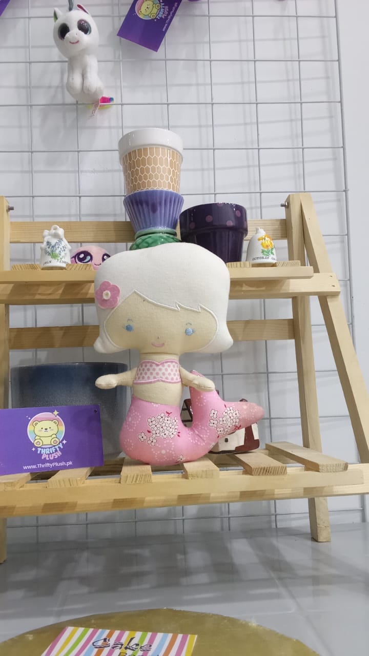 Mermaid Rattle, Pink Bouquet Plushie