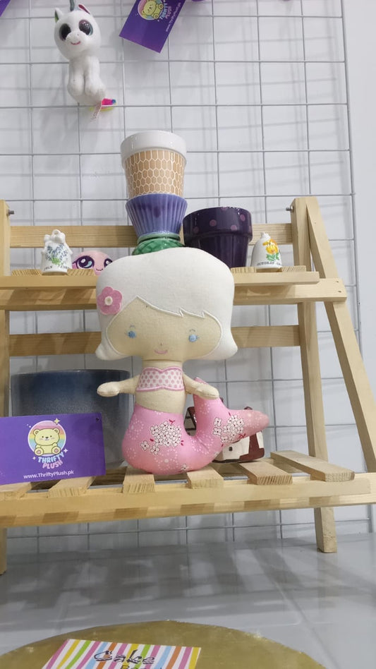 Mermaid Rattle, Pink Bouquet Plushie