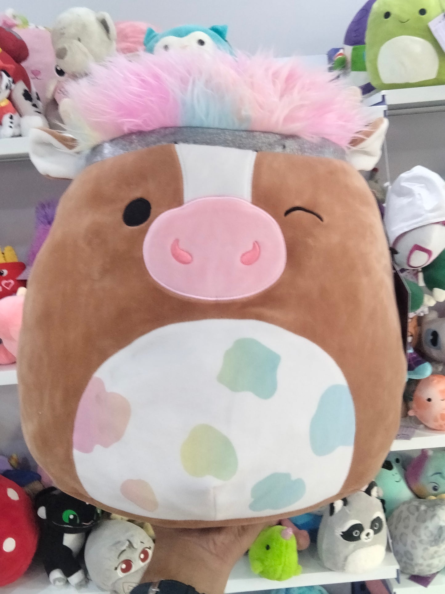 Squishmallows 14-inch Griella the Cow plush