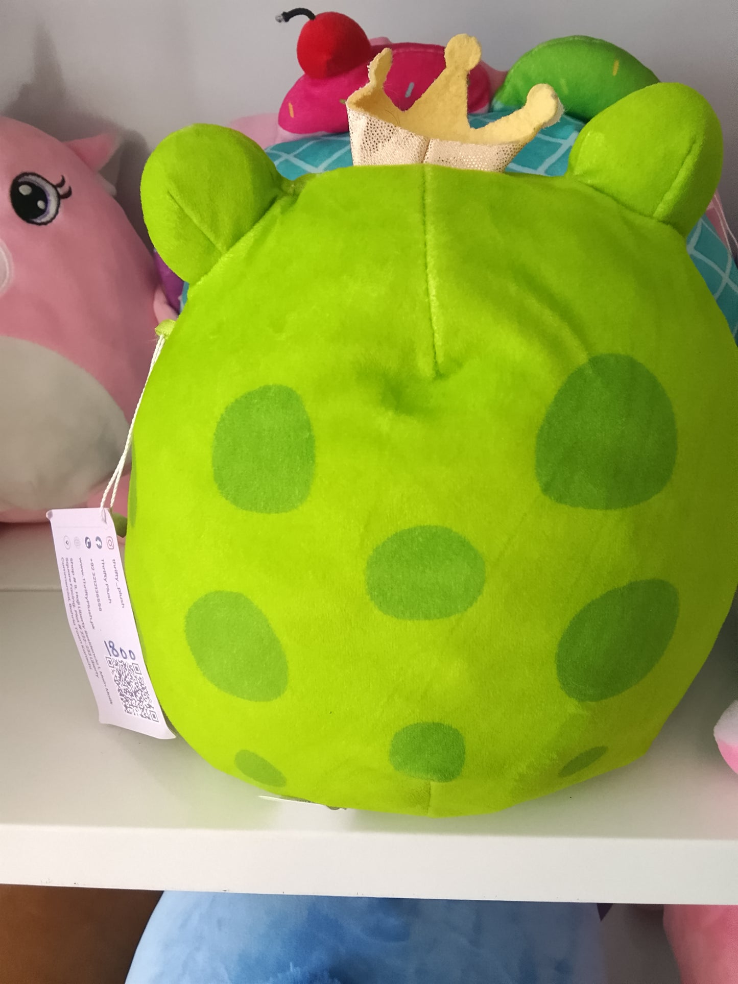 Squishmallows Baratelli the Prince Frog plush toy.