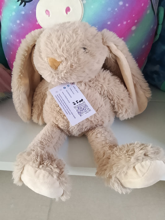 Brown bunny plush stuffed toy animal.