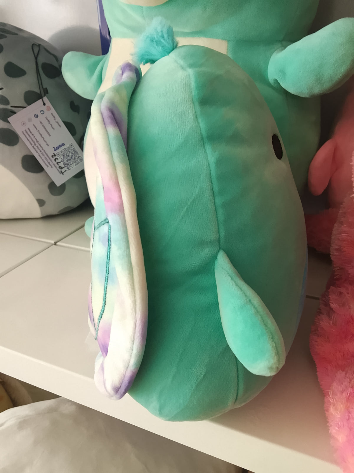 Squishmallows Cascade the teal turtle with a tie-dye shell Plush toy.