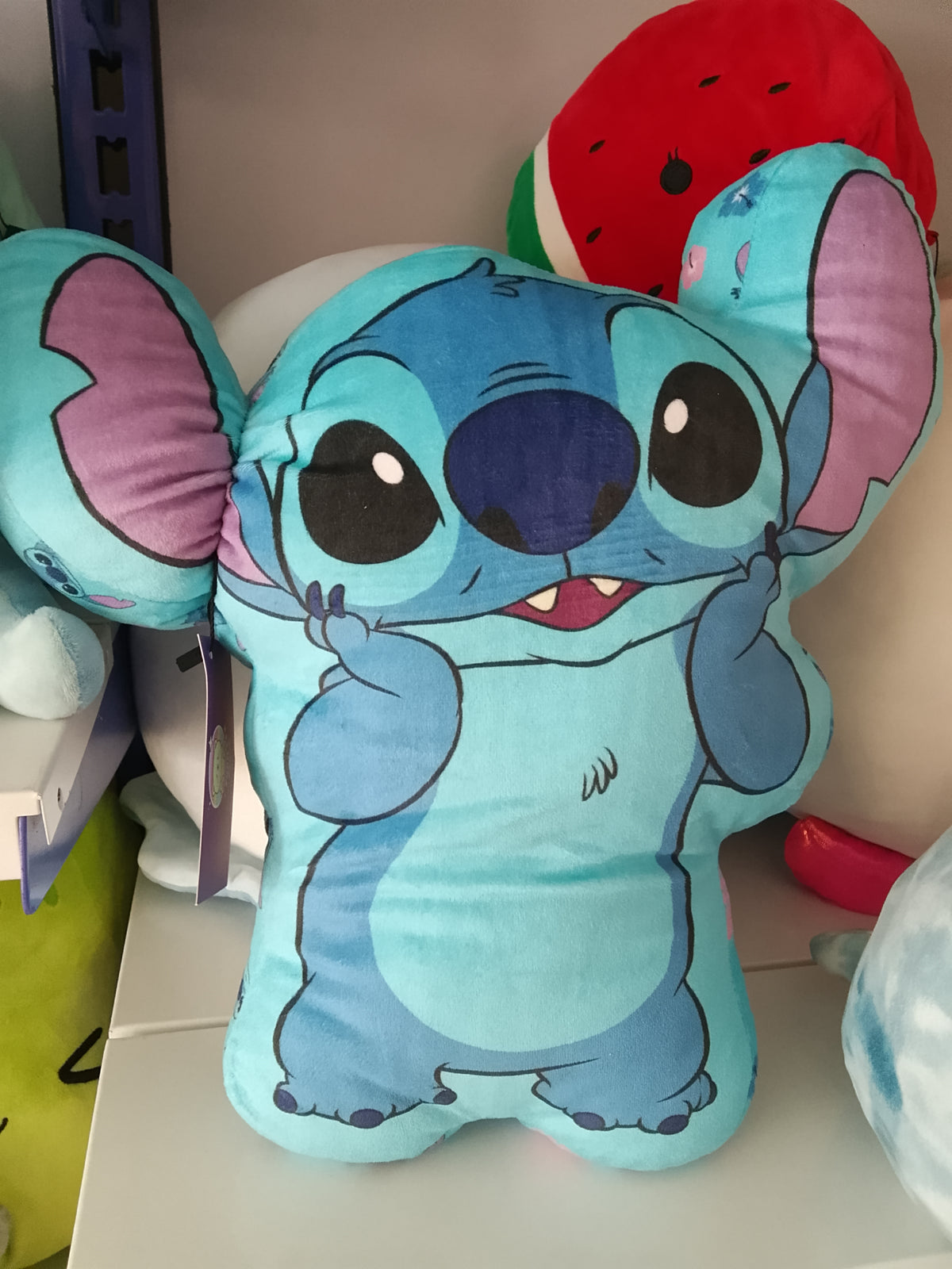 Disney Lilo & Stitch themed plush character pillow.