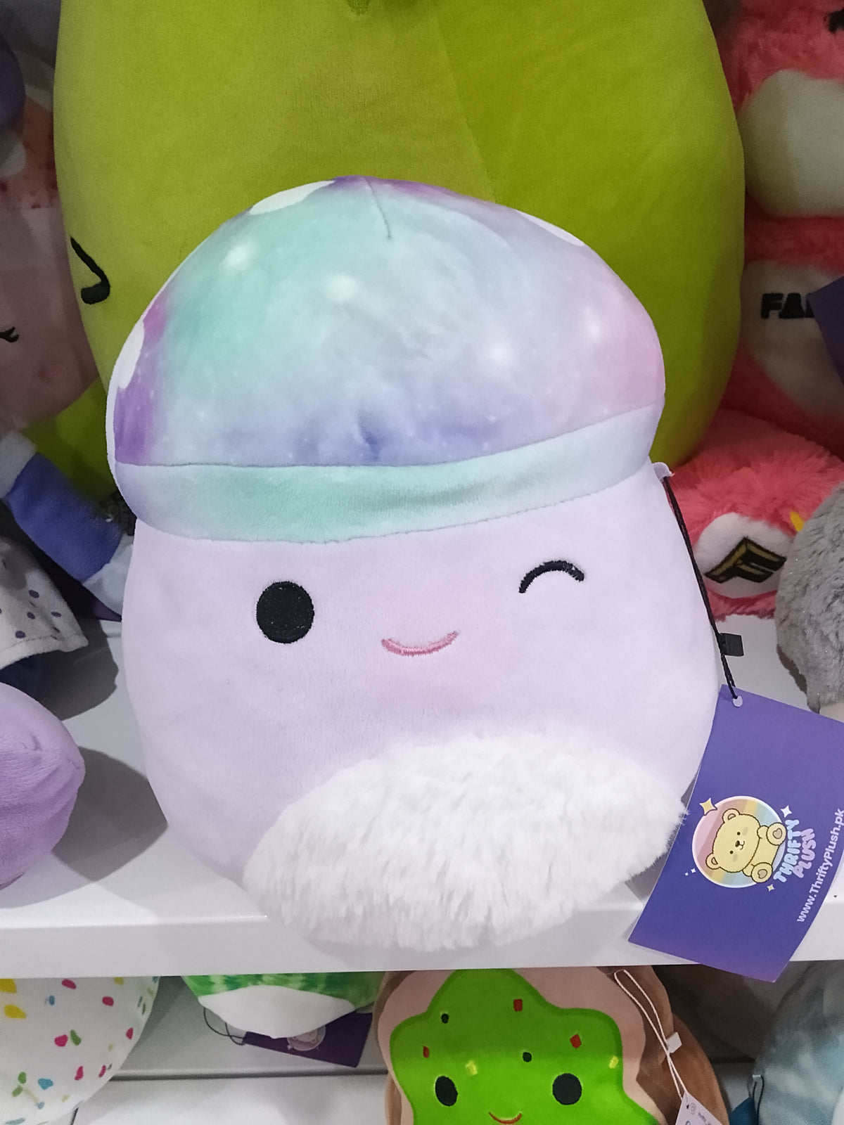 Squishmallows Minya the Mushroom plushie toy.