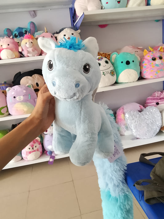 DolliBu Blue Unicorn Plush Toy.