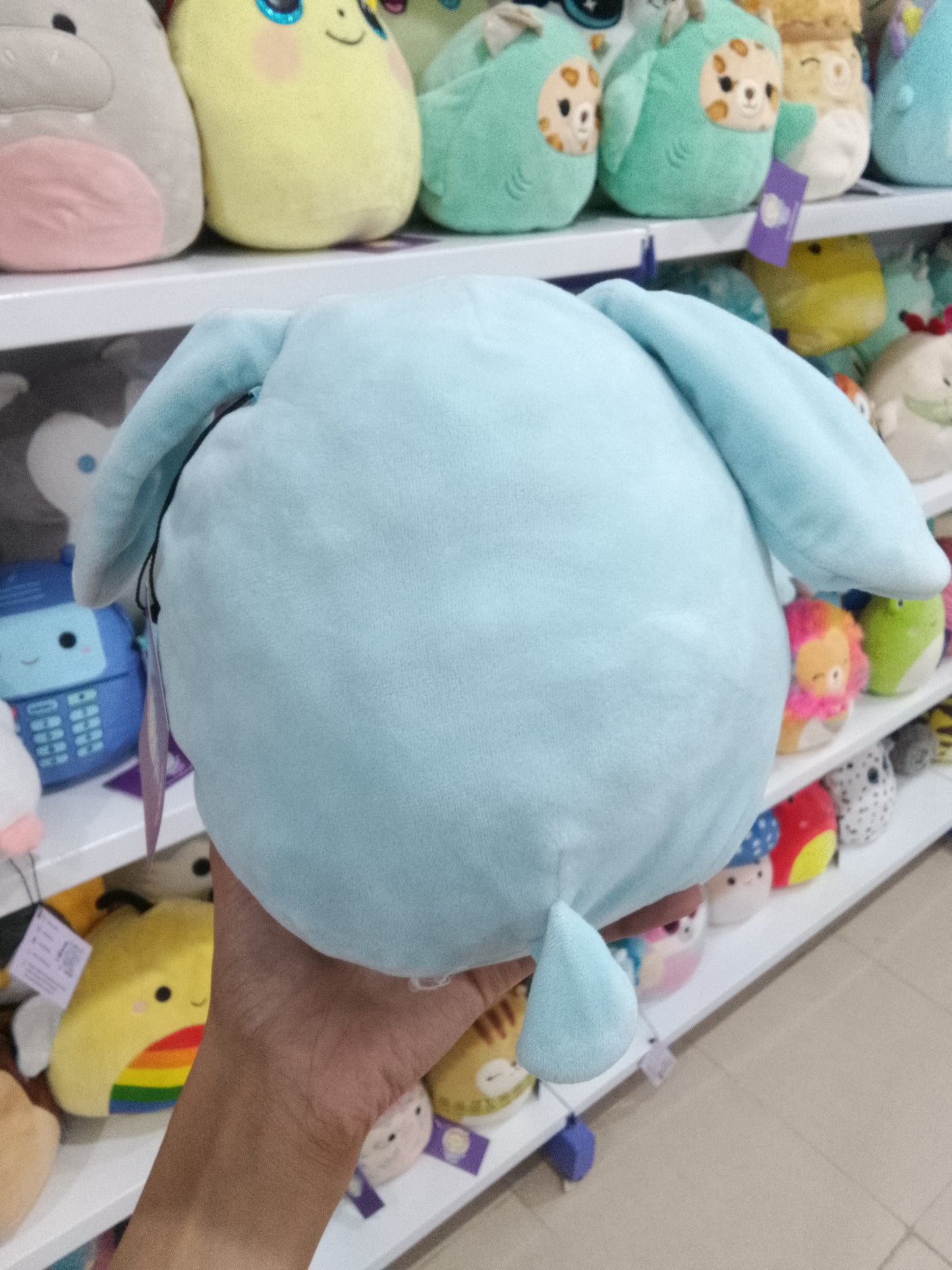 Squishmallow Buttons the Blue Bunny Plush Toy.