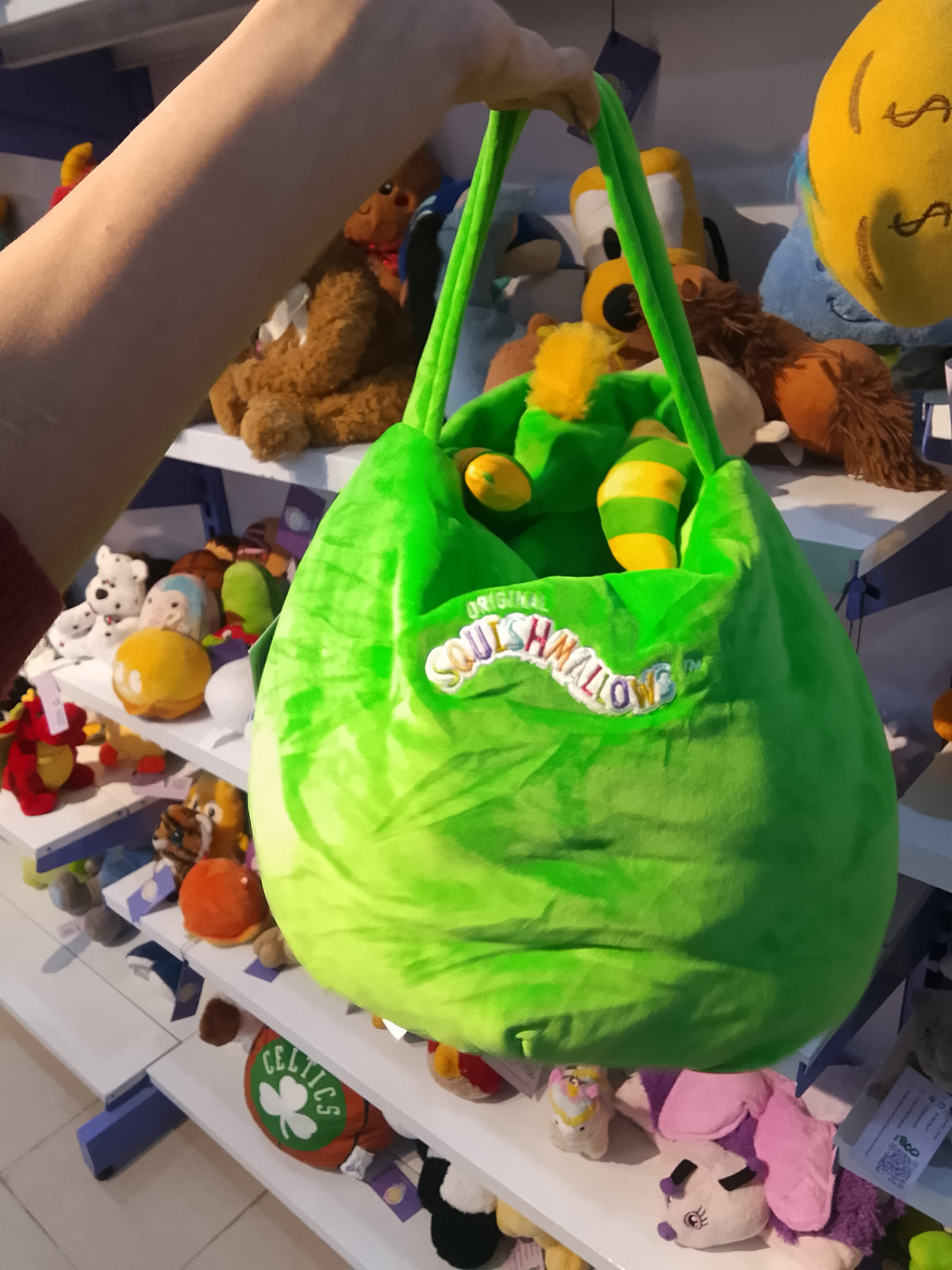 Squishmallows Callum the Monster Halloween Trick-or-Treat Candy Pail.