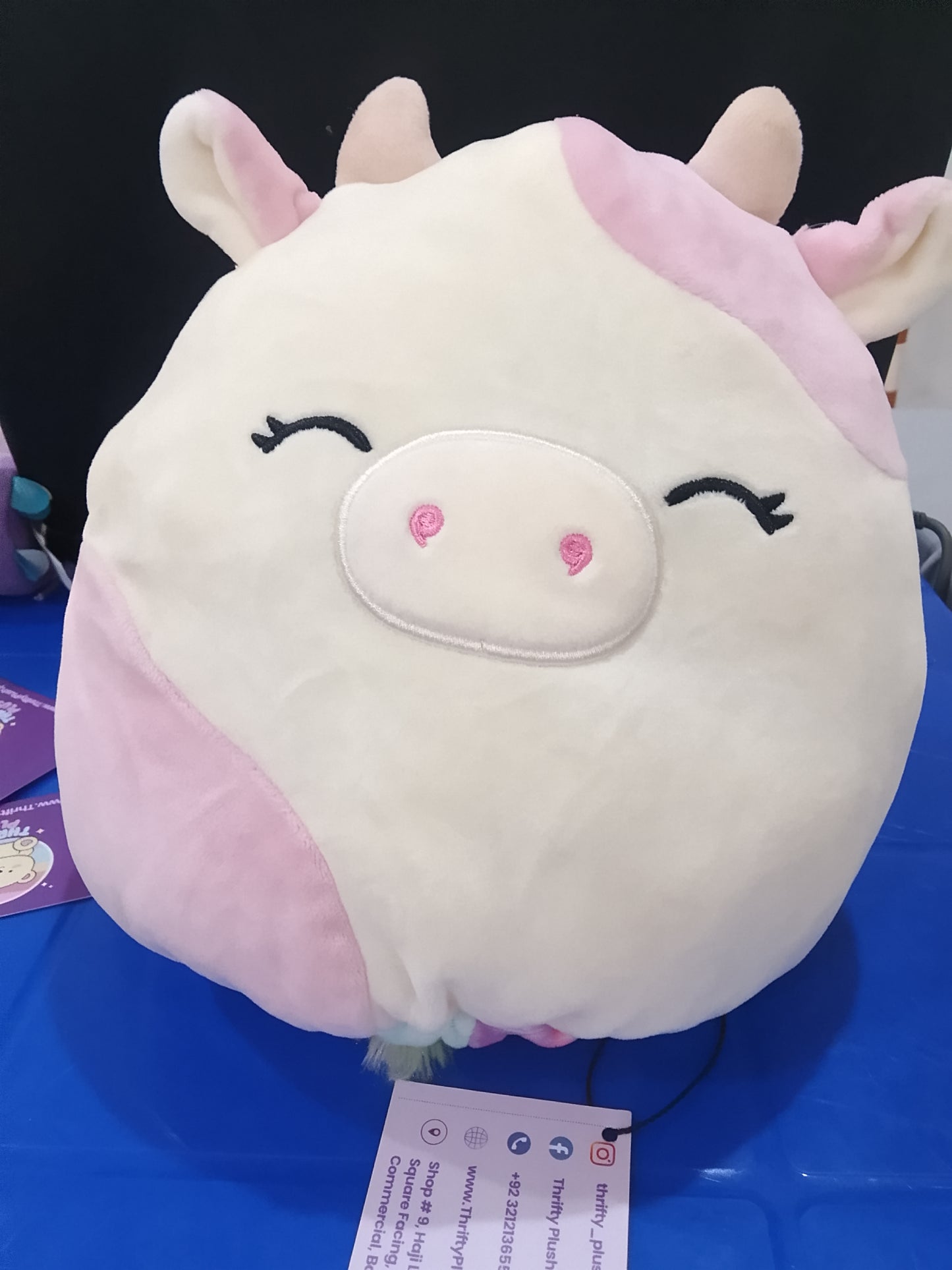 Reversible Caedia the Cow from the Squishmallows brand.