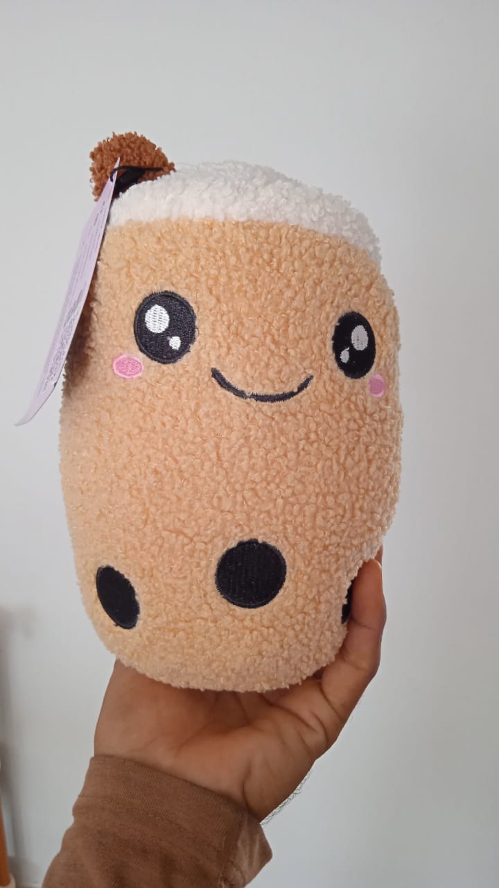 Boba Tea Plush, Bubble Tea Plushie Milk Tea Cup Pillow.