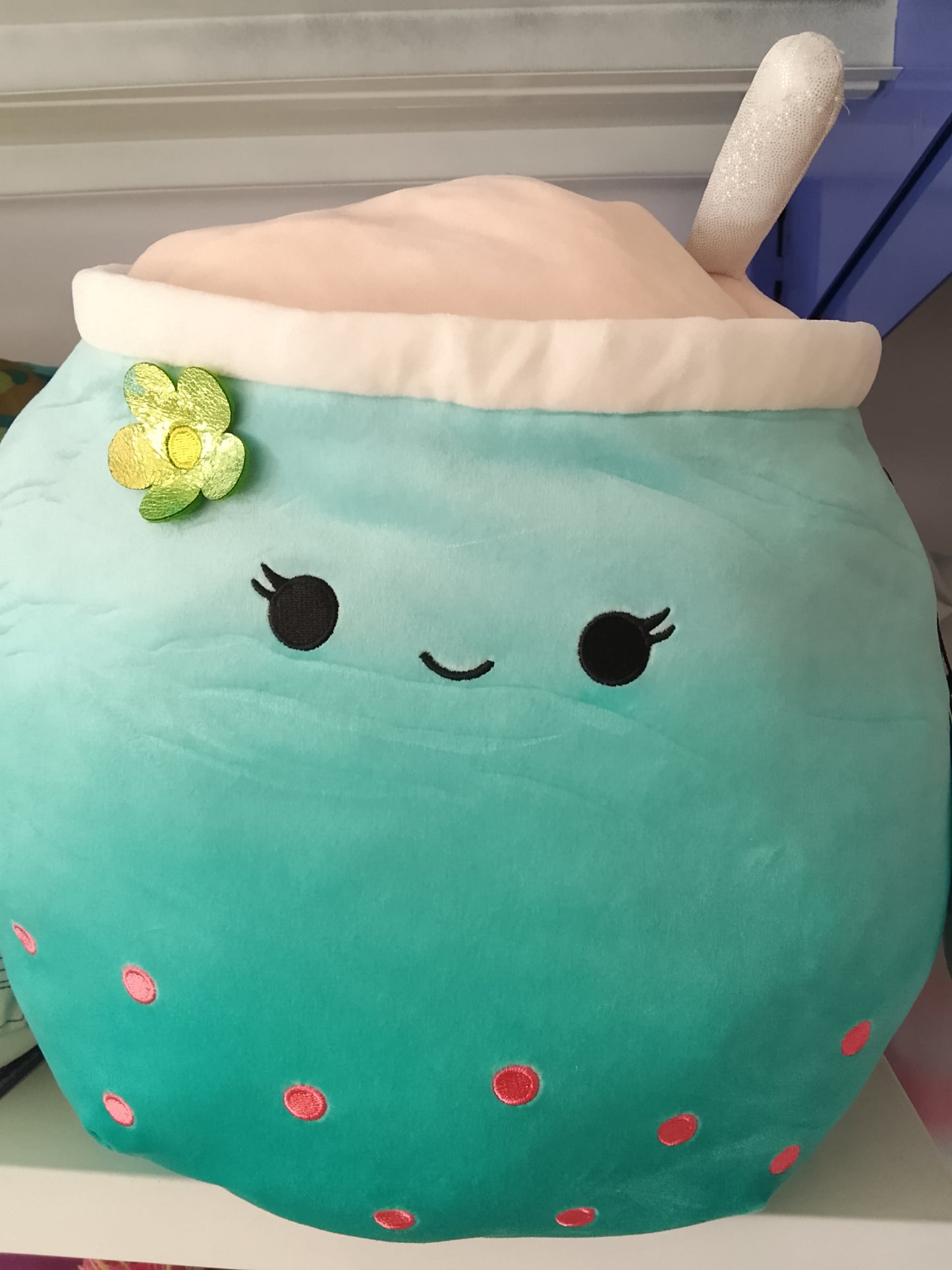 Squishmallows plush toy, specifically model Jakarria the Boba Tea