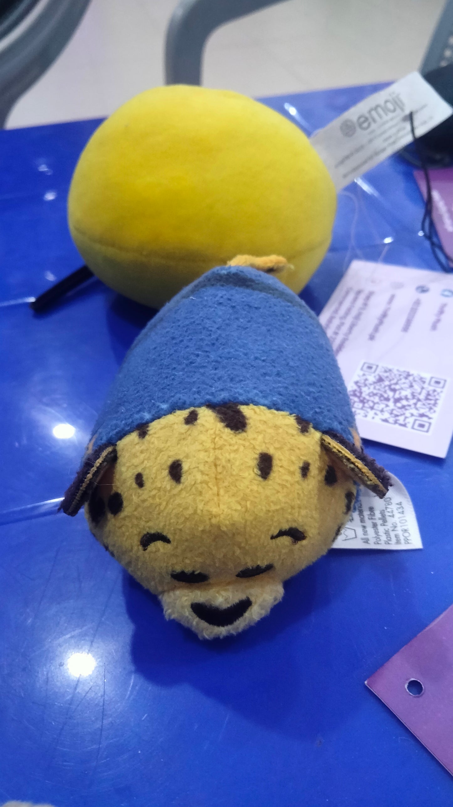 Disney Tsum Tsum mini plush of Officer Clawhauser from Zootopia.