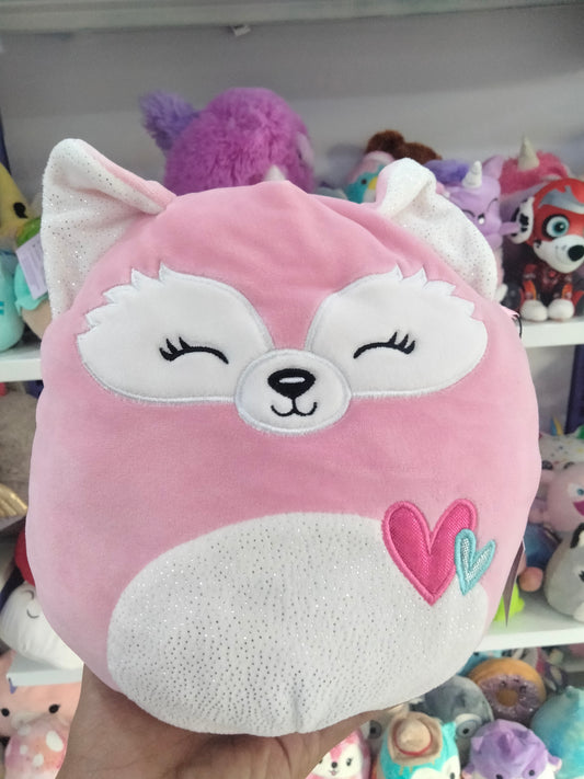Flora the Fox 8-inch pink plush toy.