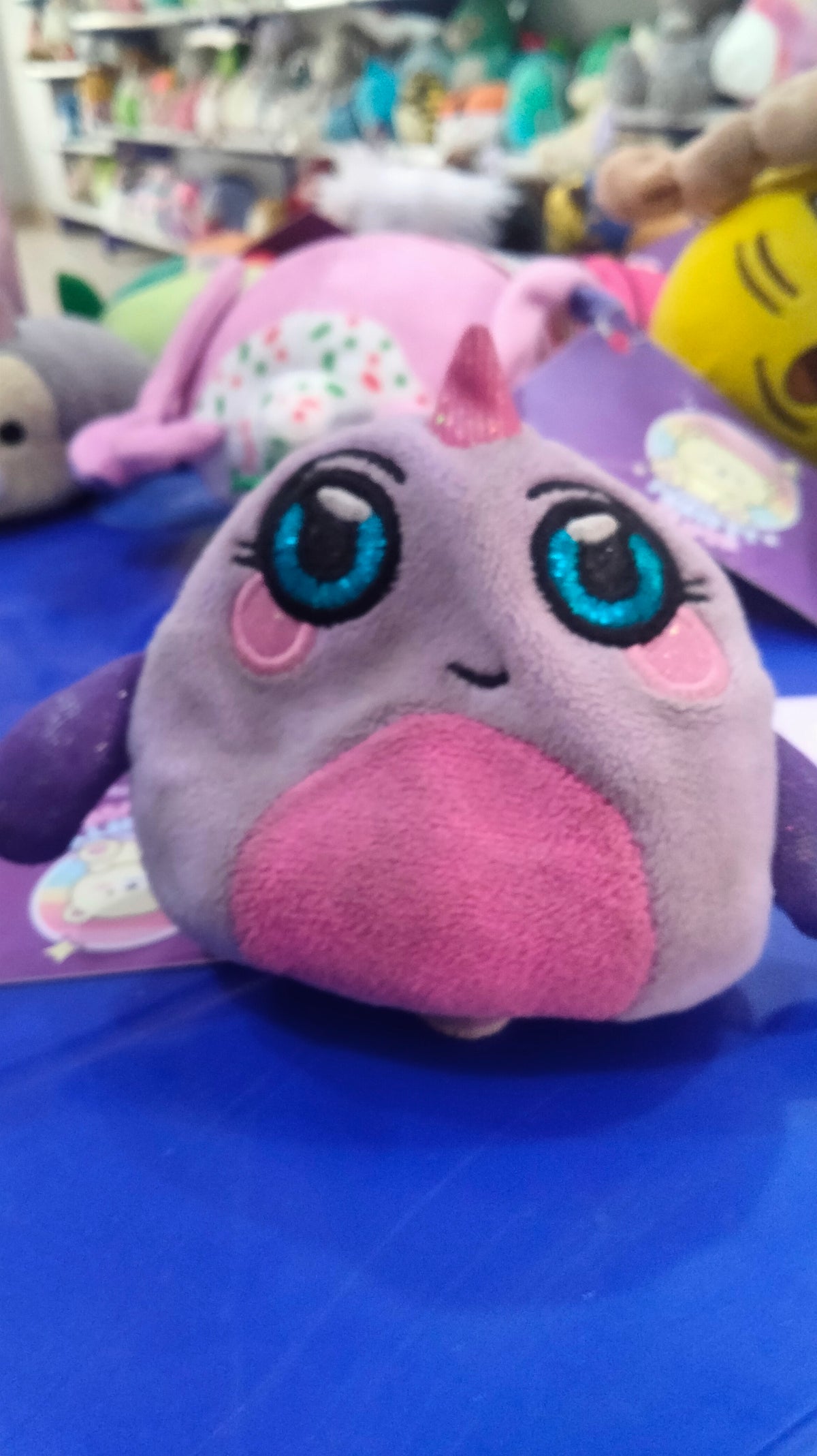 Mushmeez squishy, moldable plush narwhal toys