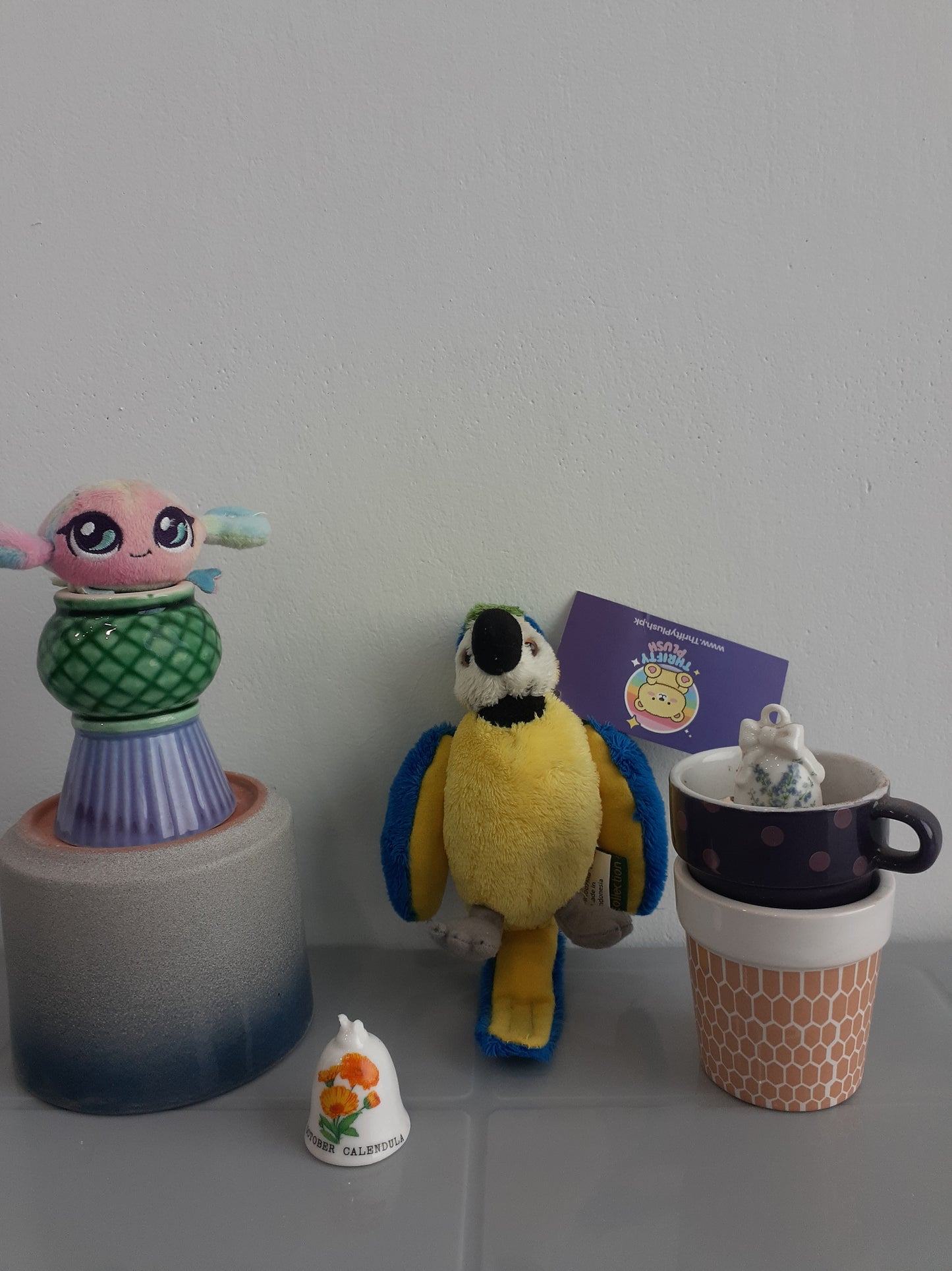 Plush Toy Of A Blue And Gold Macaw