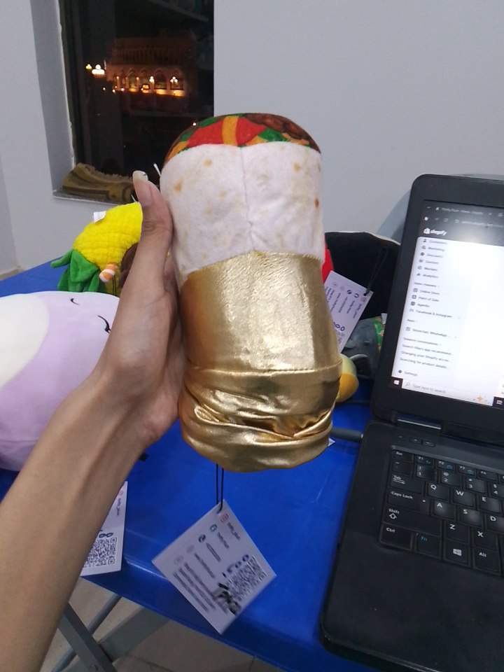 Bernardo the Burrito, a popular character from the Squishmallows food squad