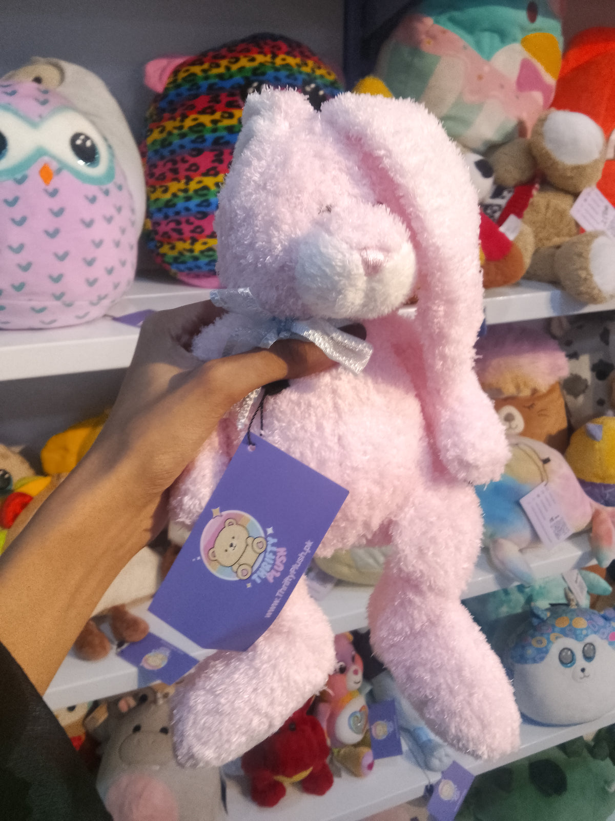 Light pink plush bunny plush toy