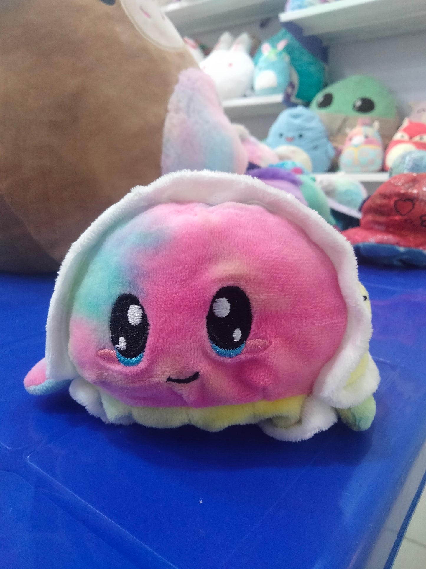 Reversible turtle plush toy,