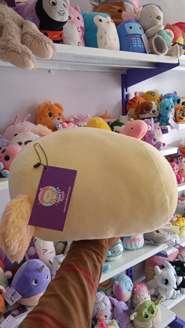 Aimee the Yellow Chick plush from the Squishmallows brand.