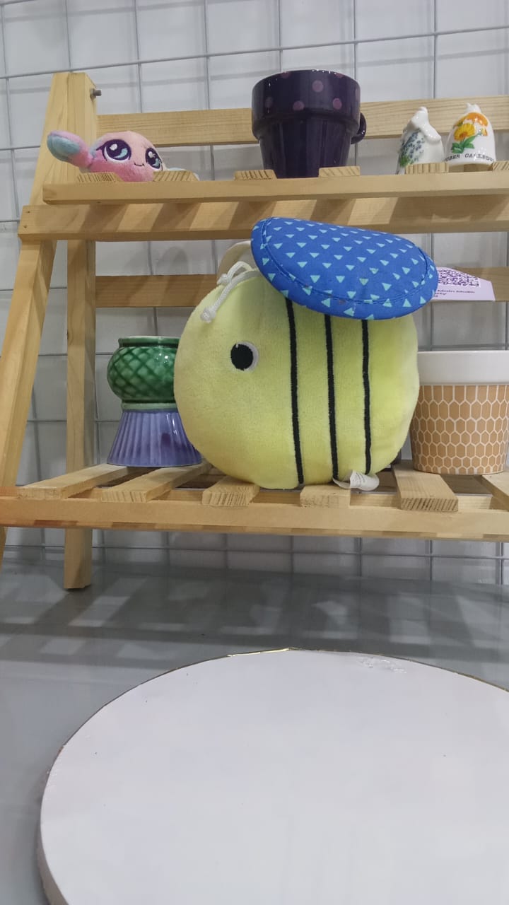 Plush Toy Or A Decorative Cushion,  Shaped Like A Bee