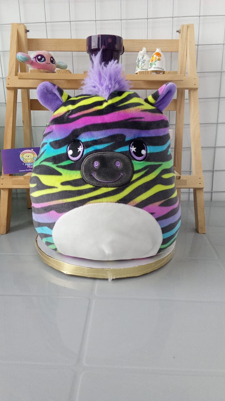Safiyah The Rainbow Zebra Squishmallow.
