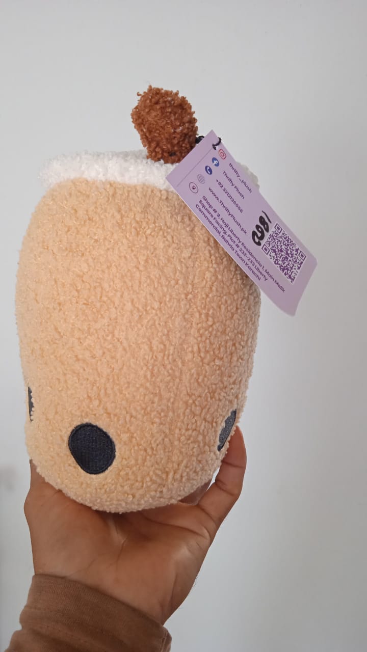 Boba Tea Plush, Bubble Tea Plushie Milk Tea Cup Pillow.