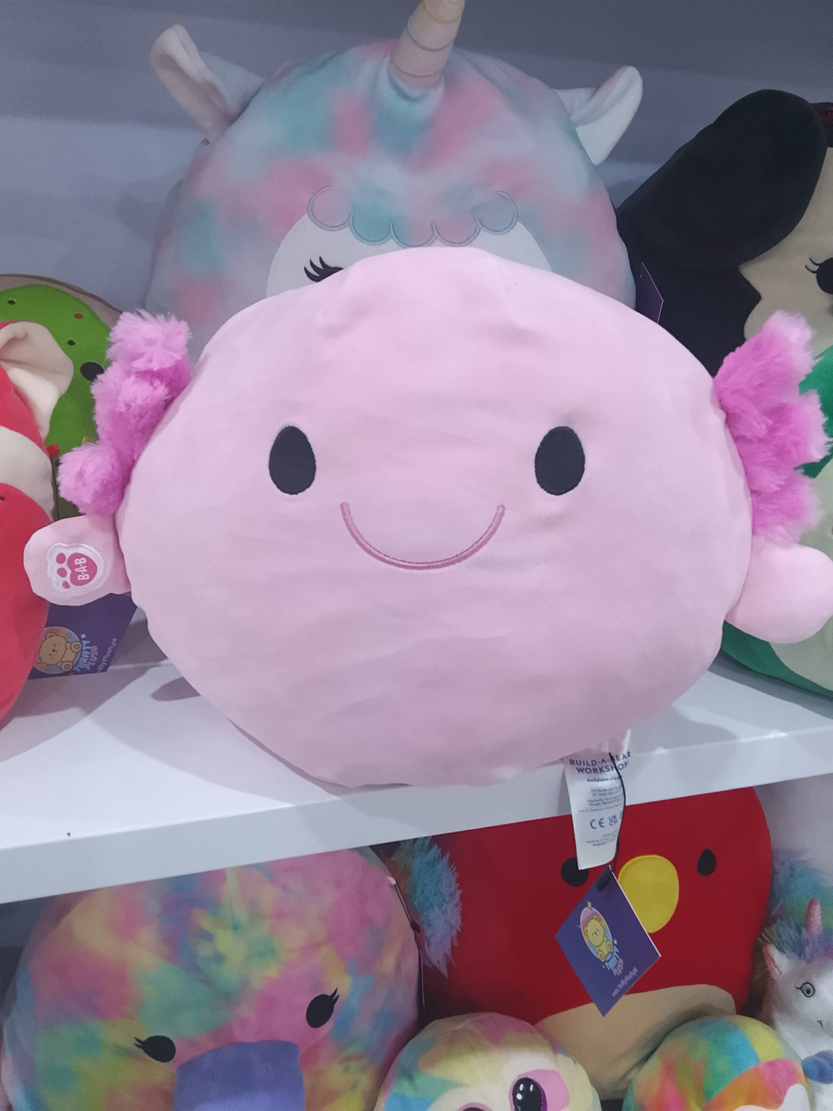 Build-A-Bear Workshop Pink Axolotl Skoosherz plush