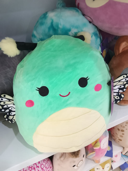 Squishmallows plush toy featuring Reina the Butterfly in a green color.