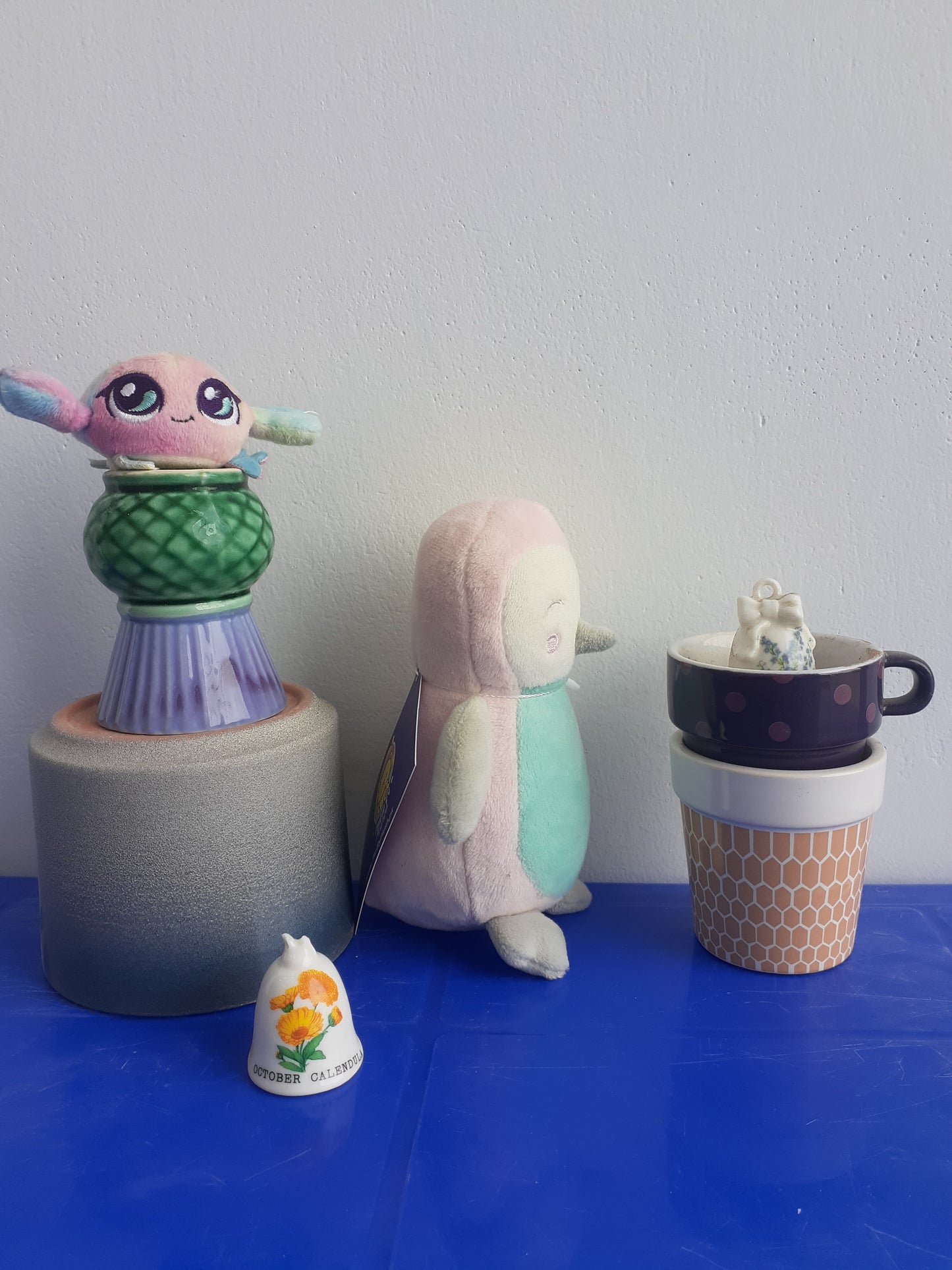 Primark Penguin Pink BlueMicrowave Heat Soft Plush