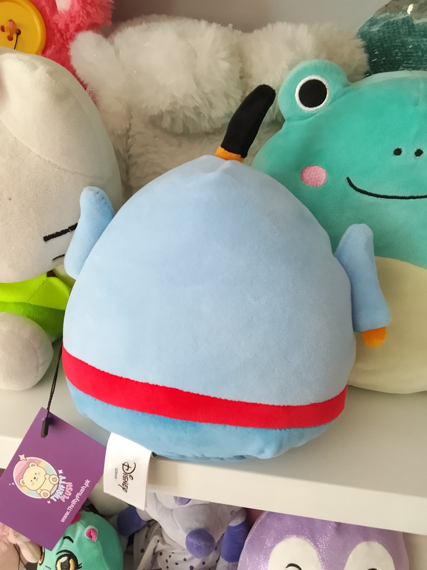 Squishmallows Disney Genie plush toy.