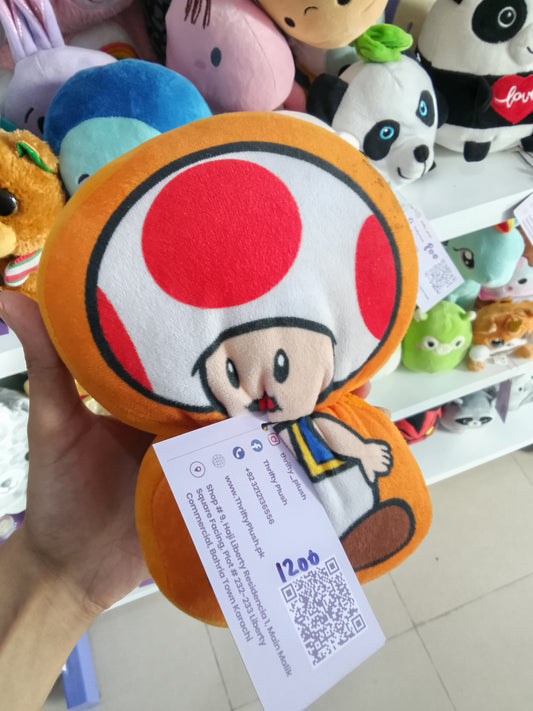 TOMY Club Mocchi- Mocchi- Nintendo Super Mario Toad junior plush toy.