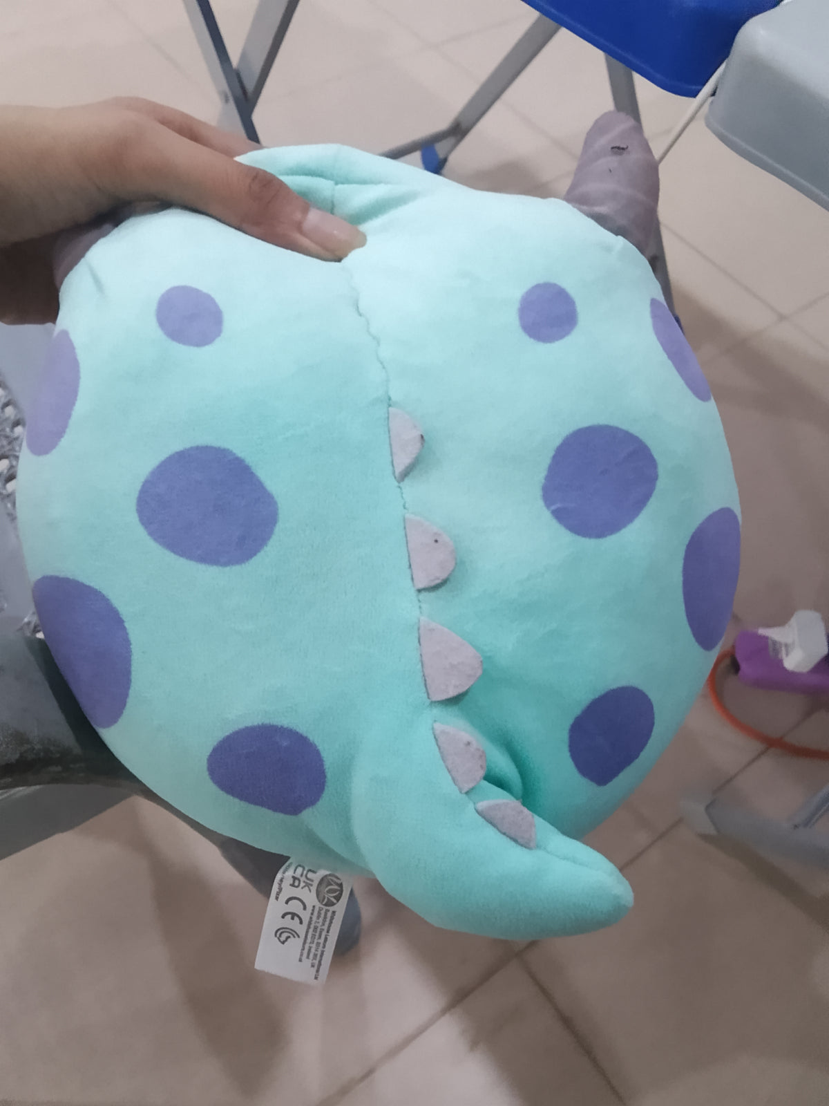 Disney Squashy Podgies James P. Sullivan plush toy.