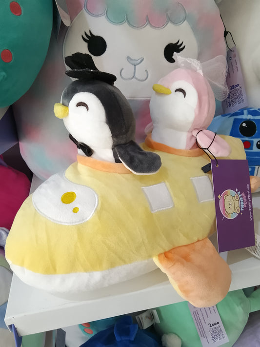 Miniso Travel Series Wedding Dress Penguin Airplane Plush Toy