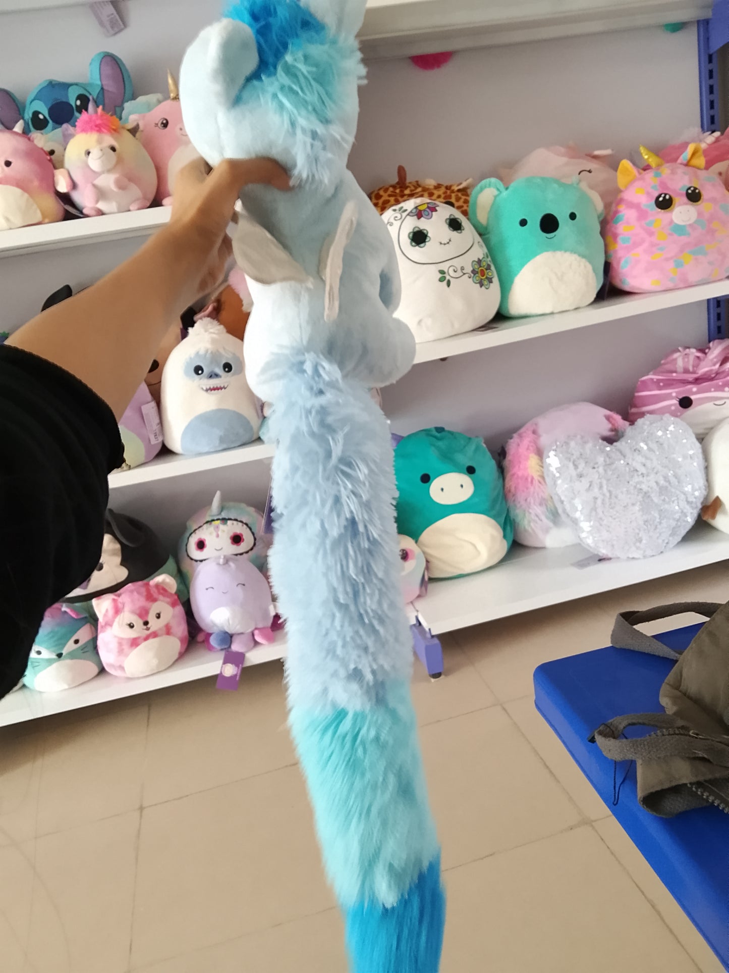 DolliBu Blue Unicorn Plush Toy.