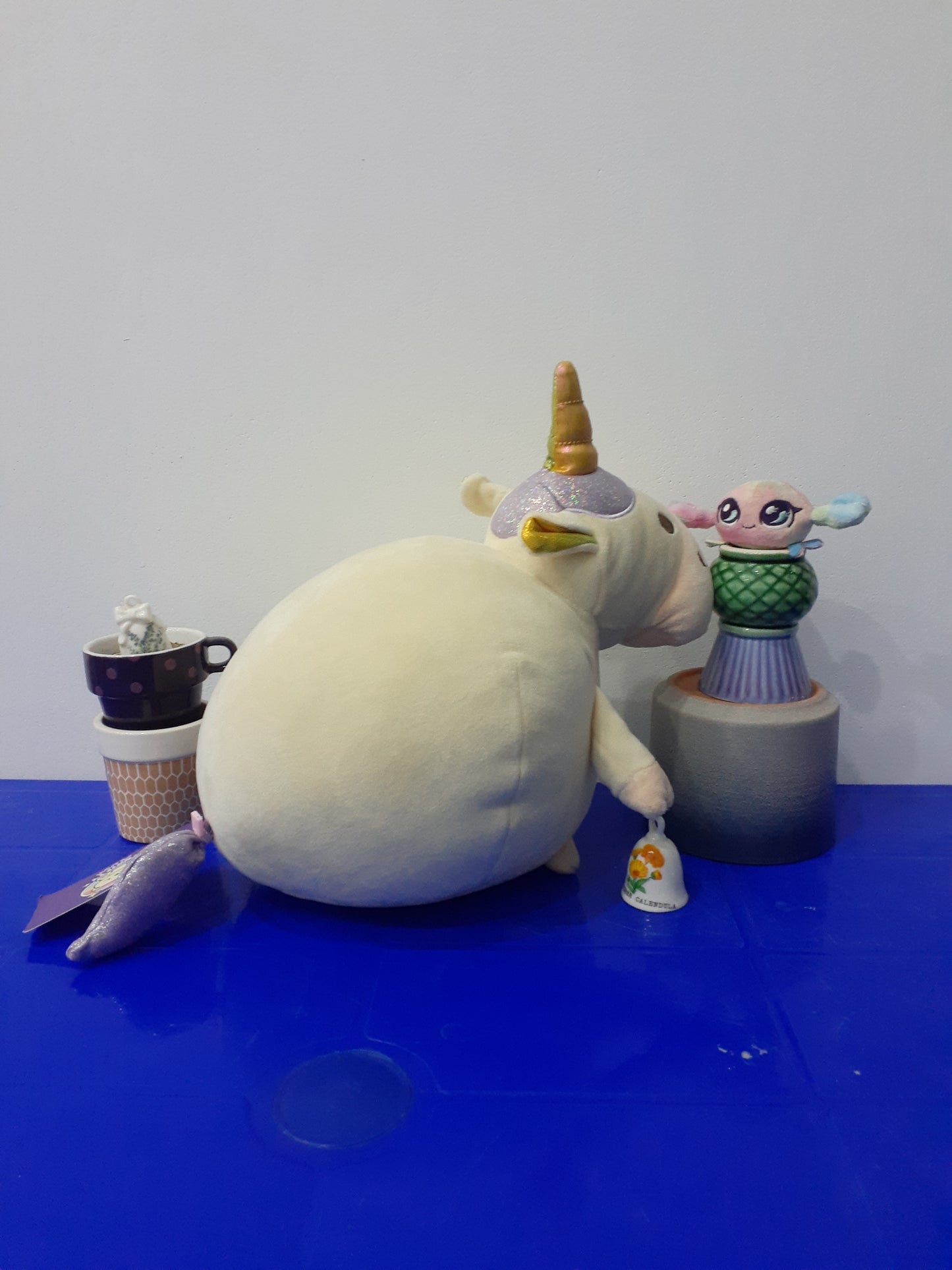 Miniso 9" Round White Unicorn Plushie