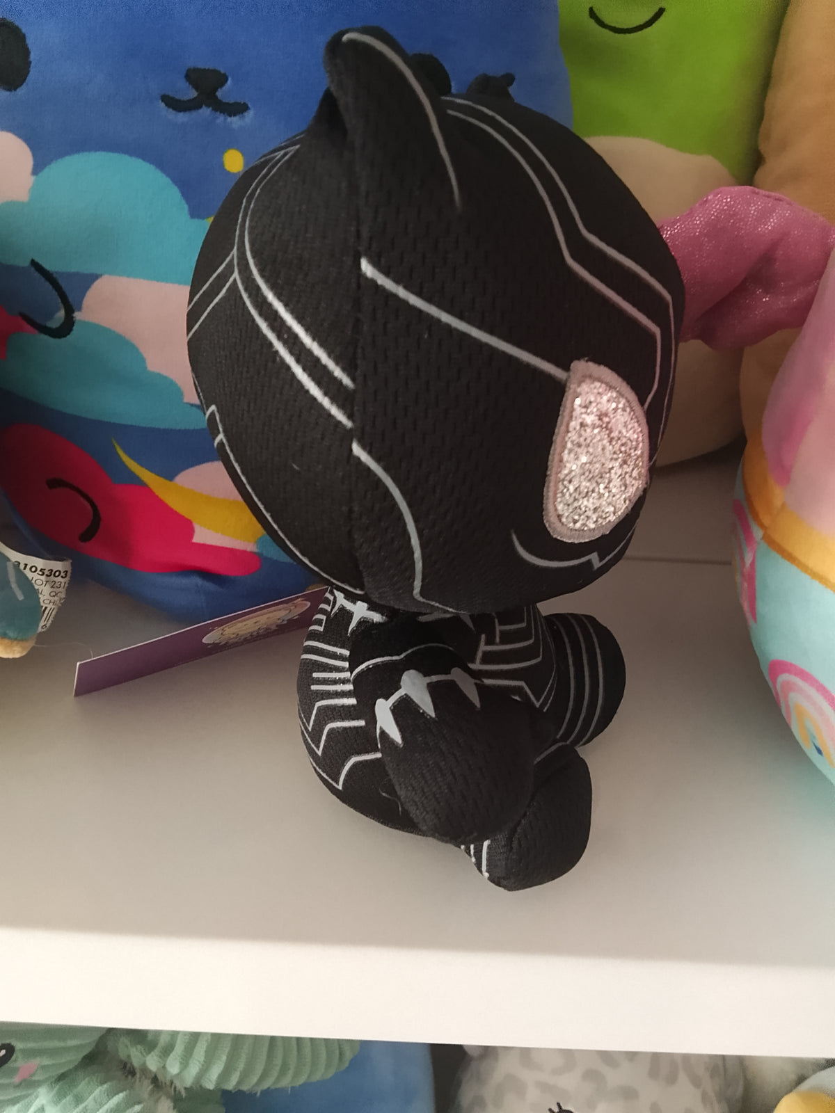 Ty Marvel Black Panther Beanie Baby plush stuffed animal.