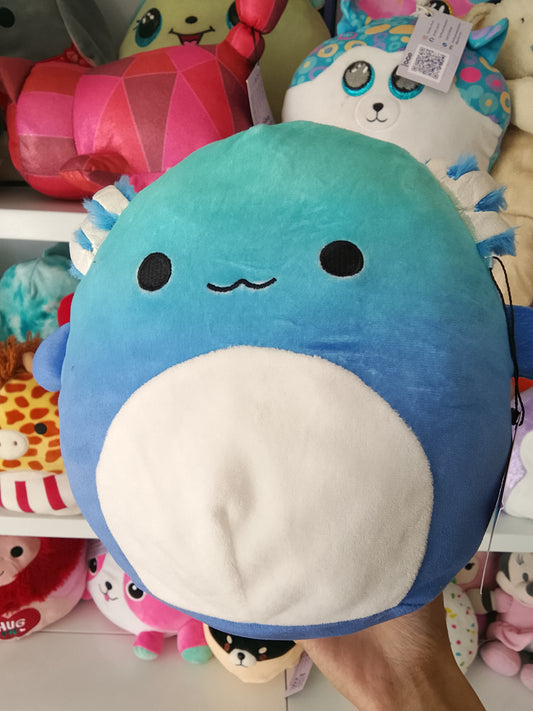 Squishmallows Miss Vi the Blue Axolotl plush toy.