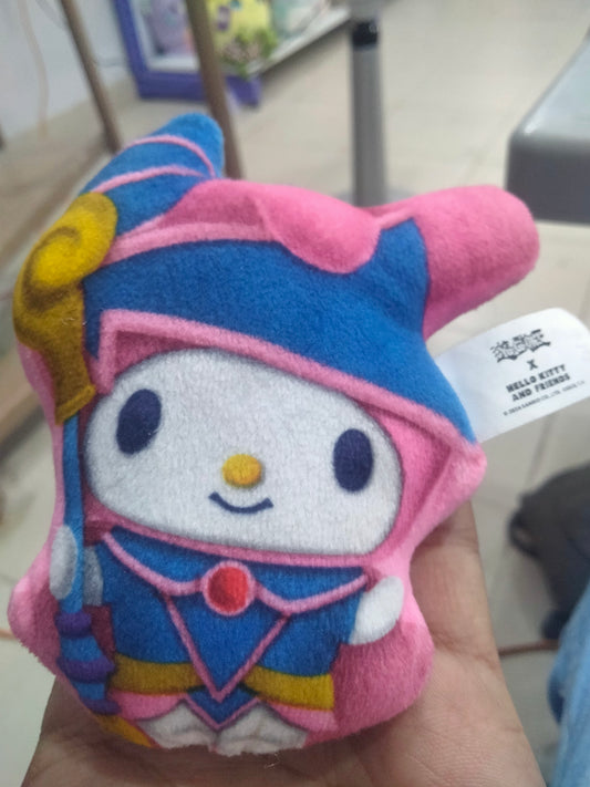 This is a McDonald's Happy & Dangerous Meal Hello Kitty x Yu-Gi-Oh! plush toy.