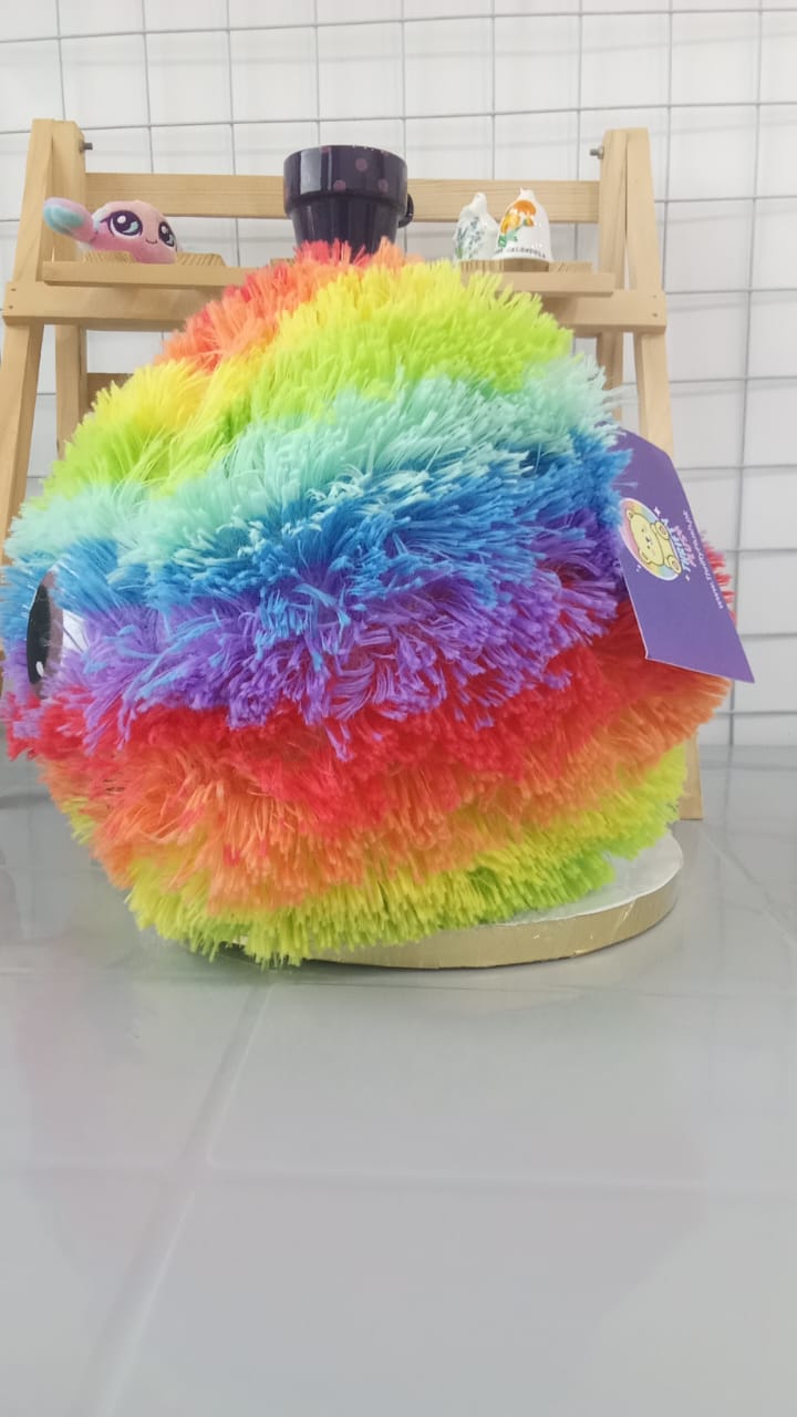 Rainbow Fluffy Ball, Also Known As A Fuzz Ball