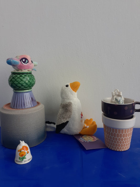 Plush toy Of A Seagull With The Word "GUERNSEY" 