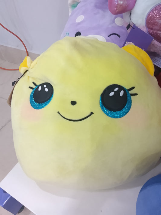 Ty Squish-A-Boos Buttercup yellow bear plush toy.