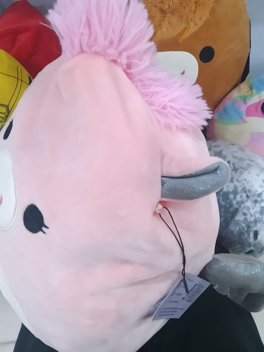 Squishmallow from the Dream Squad known for her pale pink color, shimmery silver wings, and flossy mane.