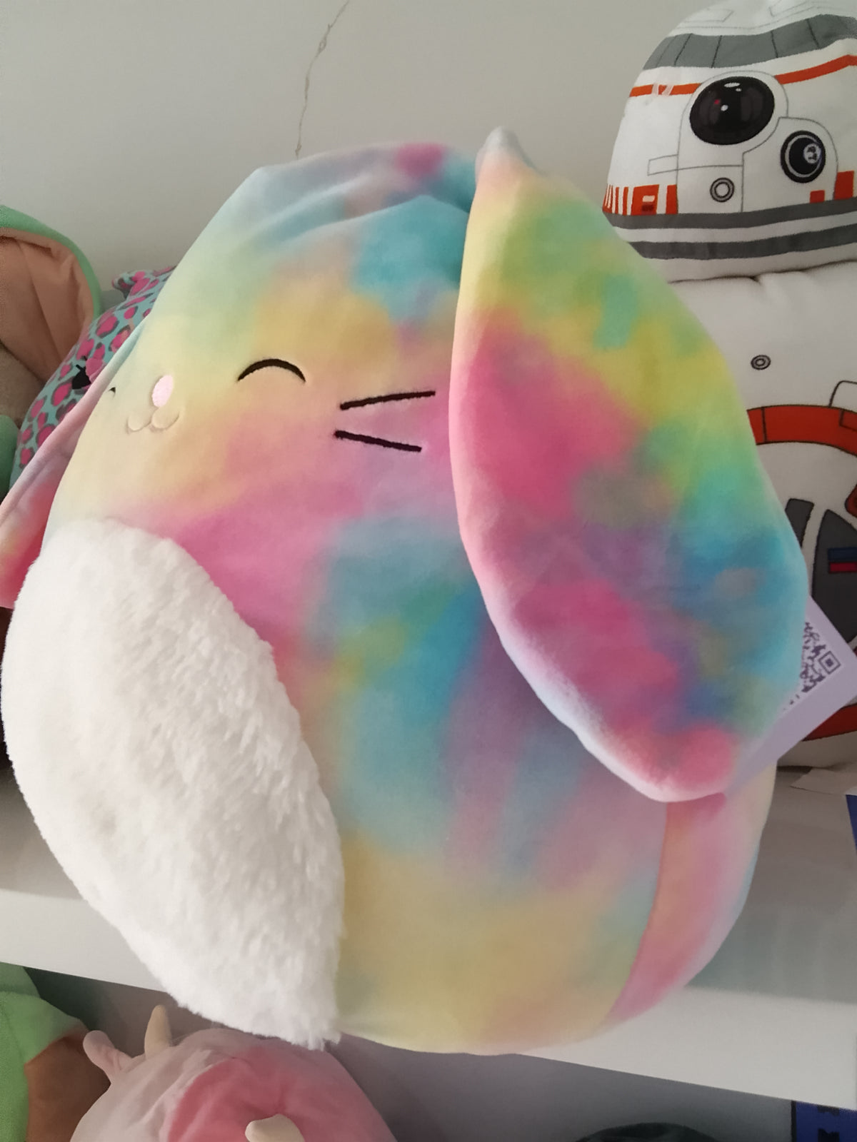 Squishmallows Candy the Rainbow Bunny plush toy,
