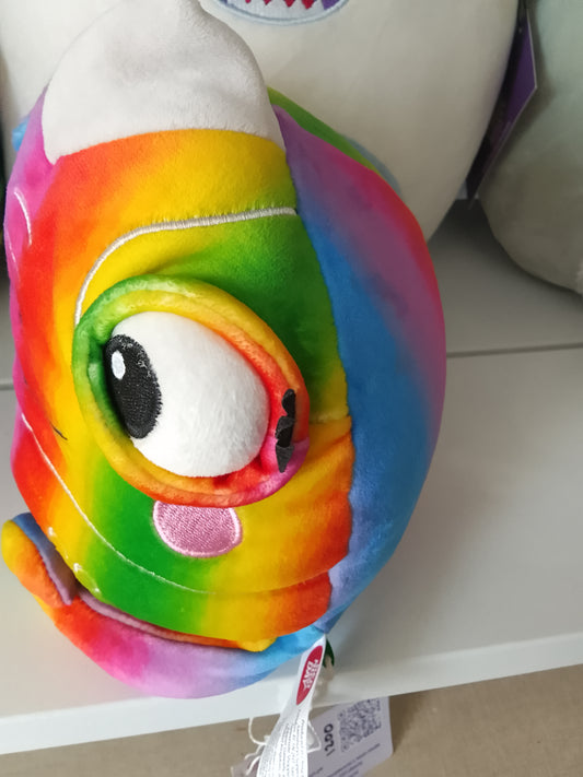 colorful chameleon plush toy, Red Nose Day "Cam" chameleon.