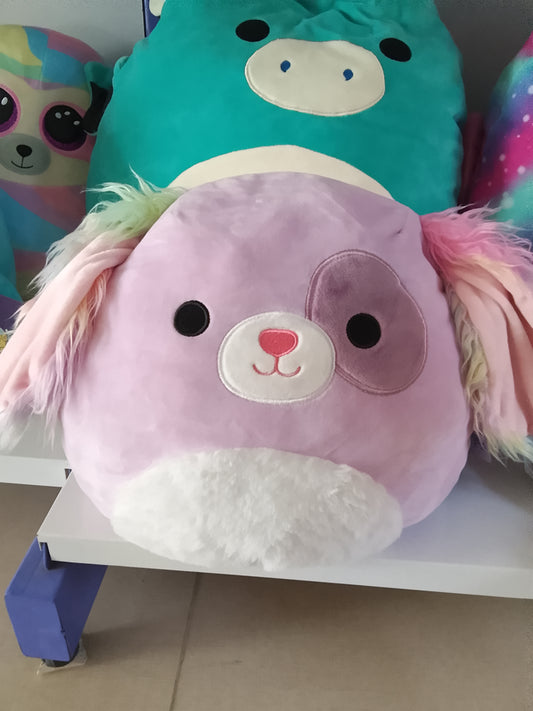 Squishmallows plush toys featuring Barb the Purple Dog