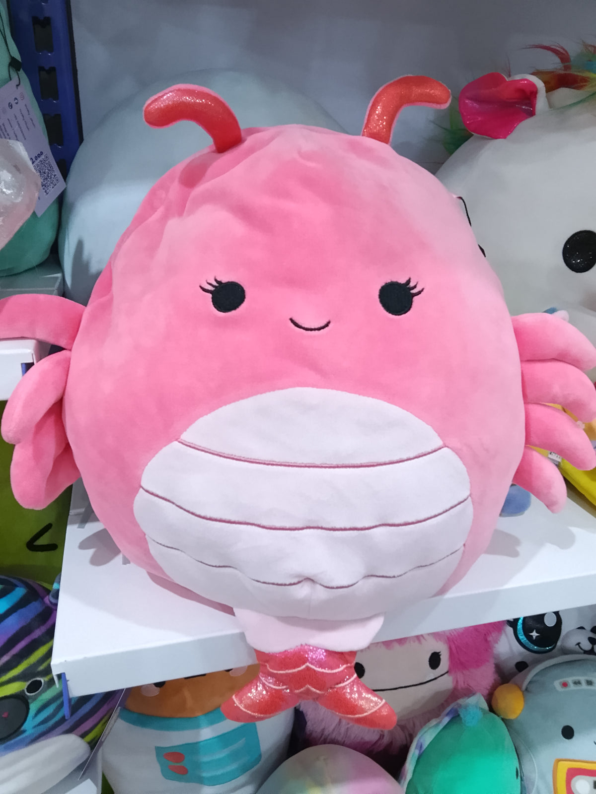 Simone the Shrimp Squishmallow soft plush toy.